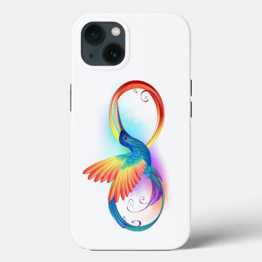 Rainbow Hummingbird mit dem Symbol Unendlichkeit Case-Mate iPhone Hülle (Rückseite)