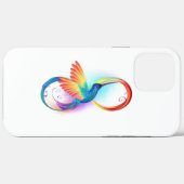 Rainbow Hummingbird mit dem Symbol Unendlichkeit Case-Mate iPhone Hülle (Rückseite (Horizontal))