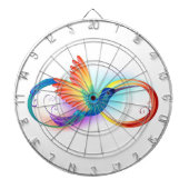 Rainbow Hummingbird mit dem Symbol Unendlichkeit Dartscheibe (vorne)