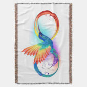 Rainbow Hummingbird mit dem Symbol Unendlichkeit Decke (Vorderseite Vertikal)