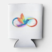 Rainbow Hummingbird mit dem Symbol Unendlichkeit Dosenkühler (Vorderseite)