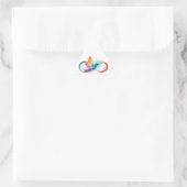 Rainbow Hummingbird mit dem Symbol Unendlichkeit Dreieckiger Aufkleber (Tasche)