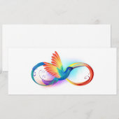 Rainbow Hummingbird mit dem Symbol Unendlichkeit Einladung (Vorne/Hinten)