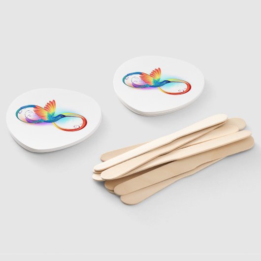 Rainbow Hummingbird mit dem Symbol Unendlichkeit Fächer (Non-assembled)