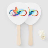 Rainbow Hummingbird mit dem Symbol Unendlichkeit Fächer (Vorne und Hinten)