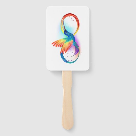 Rainbow Hummingbird mit dem Symbol Unendlichkeit Fächer (Rückseite)