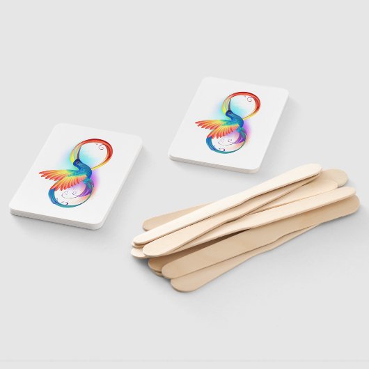 Rainbow Hummingbird mit dem Symbol Unendlichkeit Fächer (Non-assembled)