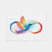 Rainbow Hummingbird mit dem Symbol Unendlichkeit Fleecedecke (Vorderseite (Horizontal))