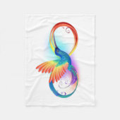 Rainbow Hummingbird mit dem Symbol Unendlichkeit Fleecedecke (Vorderseite)
