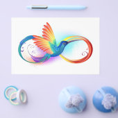 Rainbow Hummingbird mit dem Symbol Unendlichkeit Flyer (Einzeln)