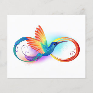 Rainbow Hummingbird mit dem Symbol Unendlichkeit Flyer