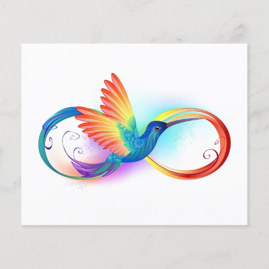 Rainbow Hummingbird mit dem Symbol Unendlichkeit Flyer (Vorne)