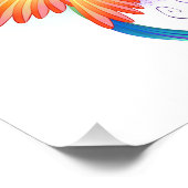 Rainbow Hummingbird mit dem Symbol Unendlichkeit Fotodruck (Ecke)