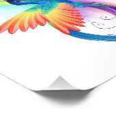 Rainbow Hummingbird mit dem Symbol Unendlichkeit Fotodruck (Ecke)