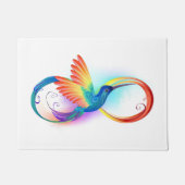 Rainbow Hummingbird mit dem Symbol Unendlichkeit Fußmatte (Vorderseite)