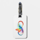 Rainbow Hummingbird mit dem Symbol Unendlichkeit Gepäckanhänger (Rückseite vertikal)