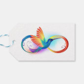 Rainbow Hummingbird mit dem Symbol Unendlichkeit Geschenkanhänger (Rückseite Horizontal)