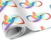 Rainbow Hummingbird mit dem Symbol Unendlichkeit Geschenkpapier (Rolleneckpunkt)