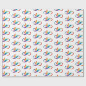 Rainbow Hummingbird mit dem Symbol Unendlichkeit Geschenkpapier (Flach)