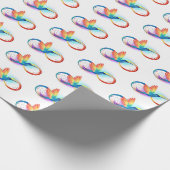 Rainbow Hummingbird mit dem Symbol Unendlichkeit Geschenkpapier (Ecke)