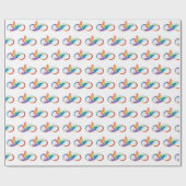 Rainbow Hummingbird mit dem Symbol Unendlichkeit Geschenkpapier (Flach)