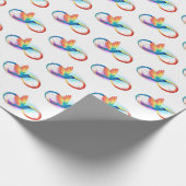 Rainbow Hummingbird mit dem Symbol Unendlichkeit Geschenkpapier (Ecke)