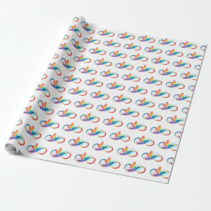 Rainbow Hummingbird mit dem Symbol Unendlichkeit Geschenkpapier