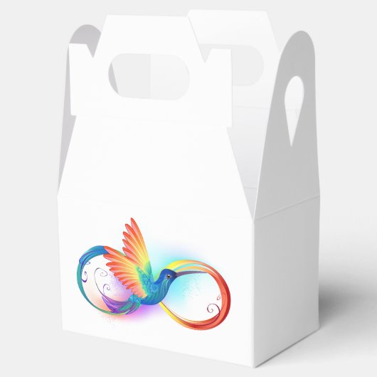 Rainbow Hummingbird mit dem Symbol Unendlichkeit Geschenkschachtel (Geöffnet)