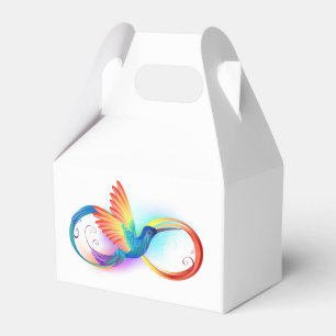 Rainbow Hummingbird mit dem Symbol Unendlichkeit Geschenkschachtel
