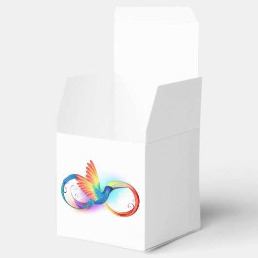 Rainbow Hummingbird mit dem Symbol Unendlichkeit Geschenkschachtel (Geöffnet)