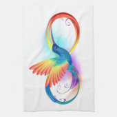 Rainbow Hummingbird mit dem Symbol Unendlichkeit Geschirrtuch (Vertikal)