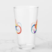 Rainbow Hummingbird mit dem Symbol Unendlichkeit Glas (Rechts)