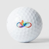 Rainbow Hummingbird mit dem Symbol Unendlichkeit Golfball (Vorderseite)