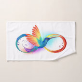 Rainbow Hummingbird mit dem Symbol Unendlichkeit Handtuch (Handtuch)