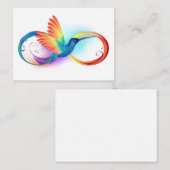 Rainbow Hummingbird mit dem Symbol Unendlichkeit Hinweiskarte (Vorne/Hinten)
