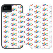 Rainbow Hummingbird mit dem Symbol Unendlichkeit Incipio iPhone Geldbeutel-Hülle (Folio Geöffnet)