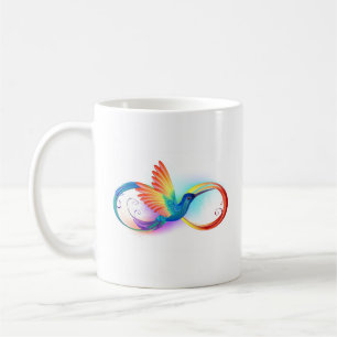 Rainbow Hummingbird mit dem Symbol Unendlichkeit Kaffeetasse