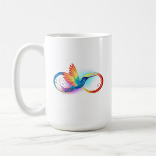 Rainbow Hummingbird mit dem Symbol Unendlichkeit Kaffeetasse