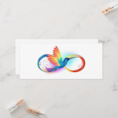 Rainbow Hummingbird mit dem Symbol Unendlichkeit Karte (Vorderseite/Rückseite Beispiel)