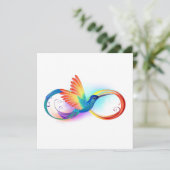 Rainbow Hummingbird mit dem Symbol Unendlichkeit Karte (Stehend Vorderseite)