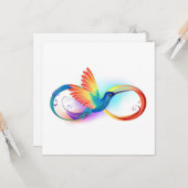 Rainbow Hummingbird mit dem Symbol Unendlichkeit Karte (Vorderseite/Rückseite Beispiel)