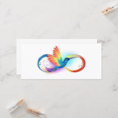 Rainbow Hummingbird mit dem Symbol Unendlichkeit Karte (Vorderseite/Rückseite Beispiel)