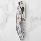 Rainbow Hummingbird mit dem Symbol Unendlichkeit Kellnermesser (Rückseite)