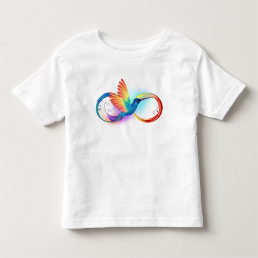 Rainbow Hummingbird mit dem Symbol Unendlichkeit Kleinkind T-shirt (Vorderseite)
