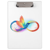 Rainbow Hummingbird mit dem Symbol Unendlichkeit Klemmbrett (Vorderseite)