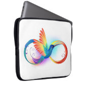 Rainbow Hummingbird mit dem Symbol Unendlichkeit Laptopschutzhülle (Vorne Rechts)