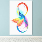 Rainbow Hummingbird mit dem Symbol Unendlichkeit Leinwanddruck (Insitu (Holzboden))