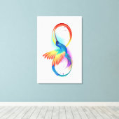 Rainbow Hummingbird mit dem Symbol Unendlichkeit Leinwanddruck (Insitu (Holzboden))