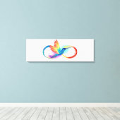 Rainbow Hummingbird mit dem Symbol Unendlichkeit Leinwanddruck (Insitu (Holzboden))