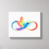 Rainbow Hummingbird mit dem Symbol Unendlichkeit Leinwanddruck (Vorderseite)